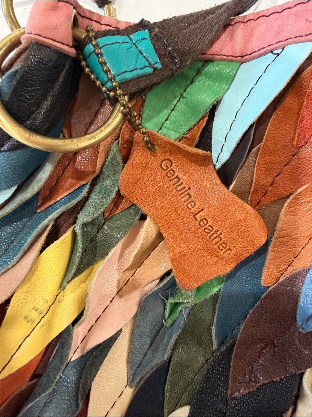 Lucky Brand Multicolor Patchleaf Leather Shoulder Bag - Picture 3 of 4